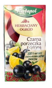 Herbapol czarna porzeczka z cytryną herbata owocowa 20 torebek
