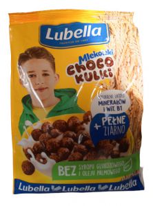 Lubella Mlekołaki Choco Kulki Zbożowe kulki o smaku czekoladowym 250 g