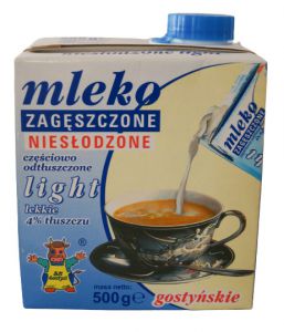 SM Gostyń Mleko zagęszczone niesłodzone light 4% 500 g
