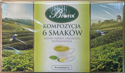 Bifix Kompozycja herbat zielonych ekspresowych 60 torebek