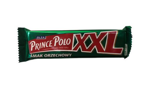Olza Prince Polo XXL Orzechowe Kruchy wafelek oblany mleczną czekoladą 50 g