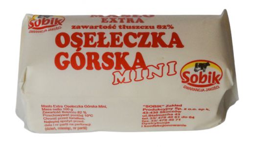 Masło Extra Osełeczka górska mini Sobik 100 g