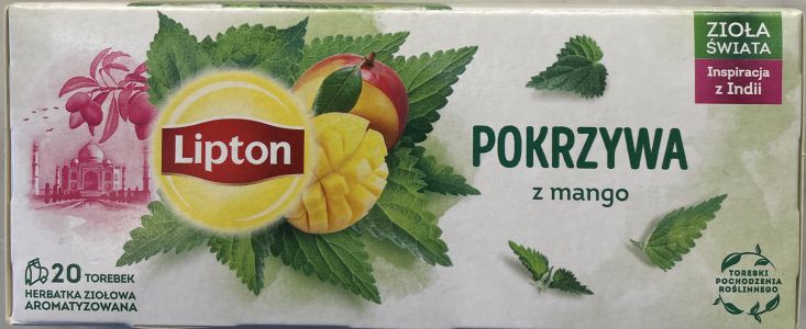 Lipton pokrzywa z mango 20 torebek