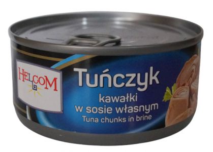Tuńczyk kawałki w sosie własnym 170g Helcom