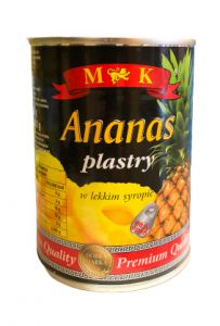 M&K Ananasy plastry  w lekkim syropie 565 g