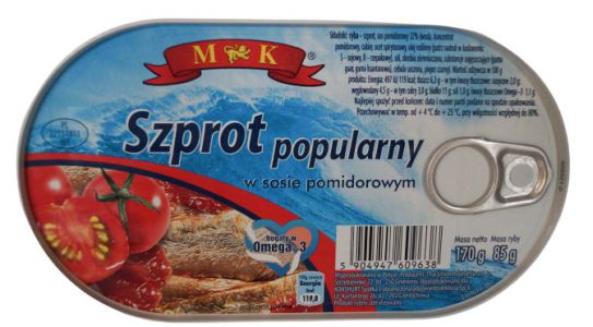 Szprot popularny w sosie pomidorowym MK Konshurt 170 g